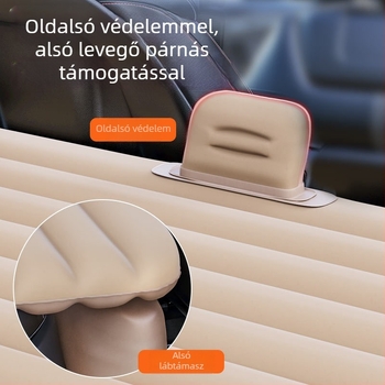 Autóba illeszthető felfújható ágy PVC flocking anyaggal - Modell ZD-431, 1,95 kg, kézi felfújás, általános autóhasználatra.