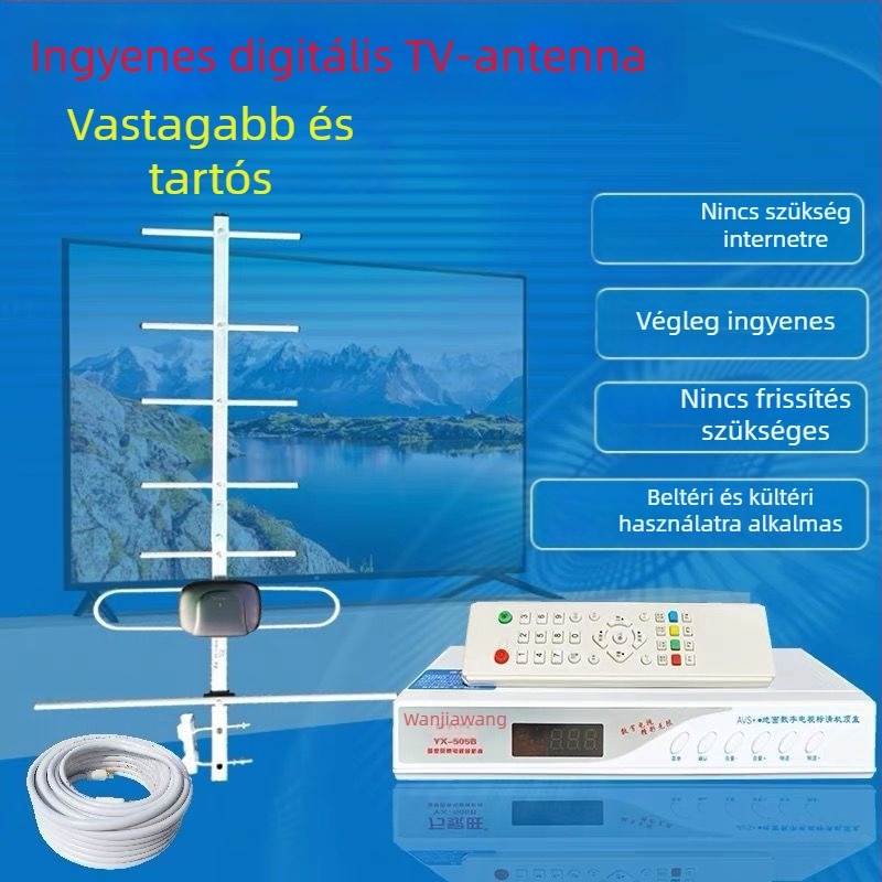 Offline üzemmódú tévés set-top doboz belső antenna vidéki területekre — felbontás 1024x1024, 8GB RAM, R.s.king chip