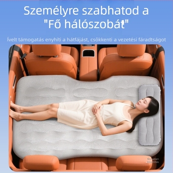 Automata felfújható hátsó ágy autóhoz, beépített elektromos pumpával, PVC flockolt textúra, SUV, kétszemélyes, kopásálló utazó ágy