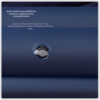 PVC anyagú felfújható ágy flock bevonattal, maximális teherbírás 500 kg, tömeg 0,5 kg, eredet Yiwu