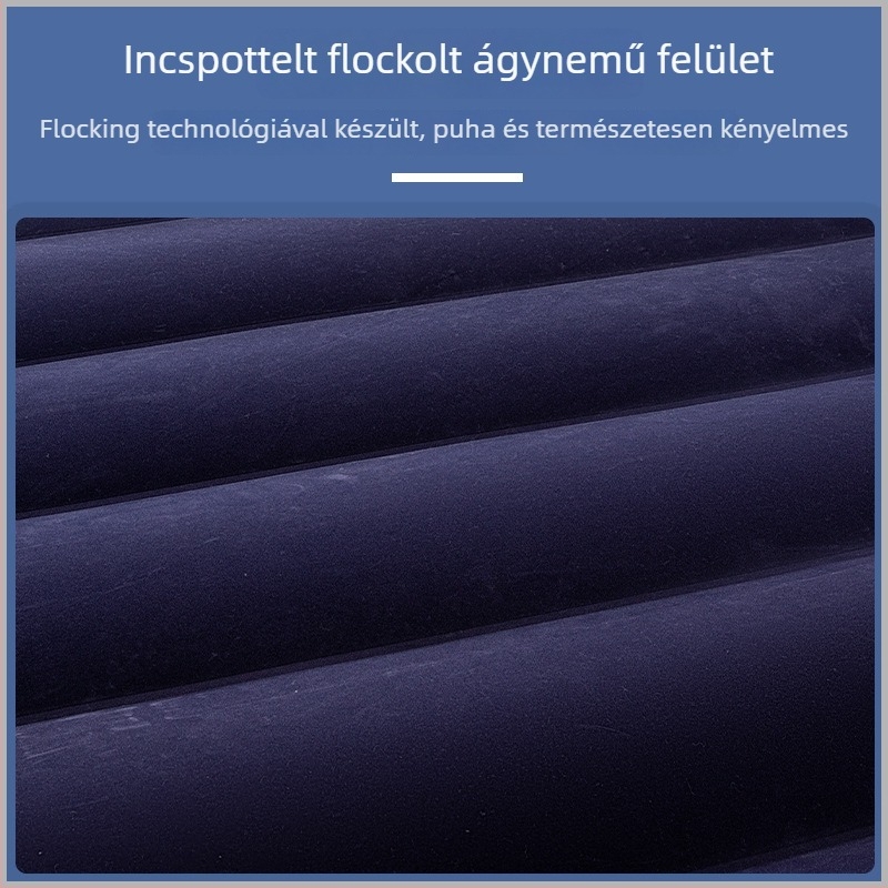 PVC anyagú felfújható ágy flock bevonattal, maximális teherbírás 500 kg, tömeg 0,5 kg, eredet Yiwu