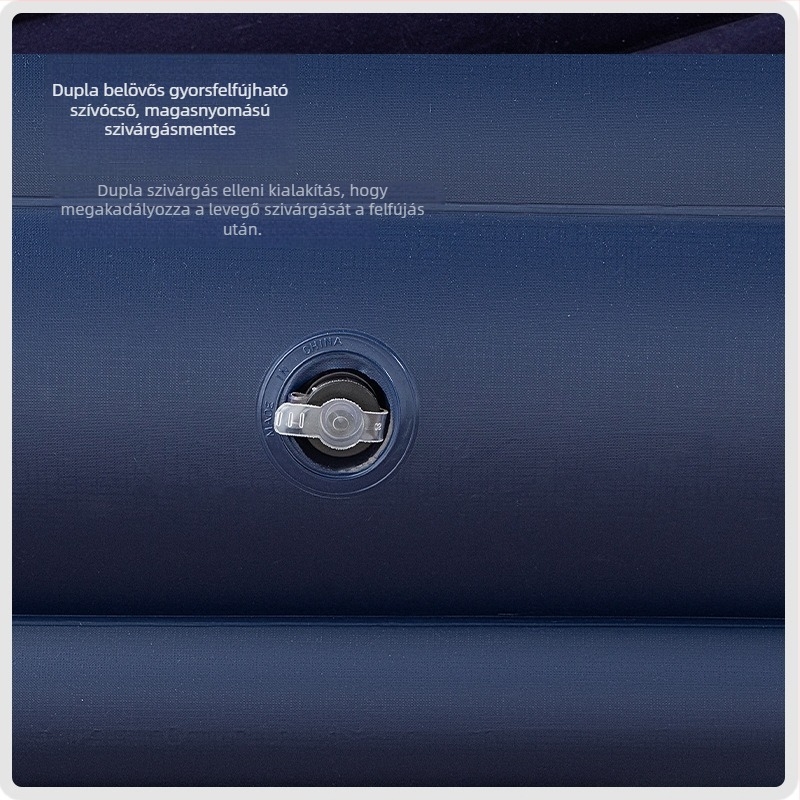 PVC anyagú felfújható ágy flock bevonattal, maximális teherbírás 500 kg, tömeg 0,5 kg, eredet Yiwu