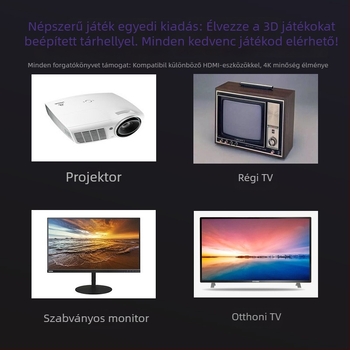 G11 PRO játékkonzol kettős rendszerrel, 4K HDMI kimenet, Android emulátor, 2,4G vezeték nélküli
