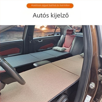 Összecsukható autós alvó matrac utasok számára, sík utazóágy az autóban, pumpálás nélkül