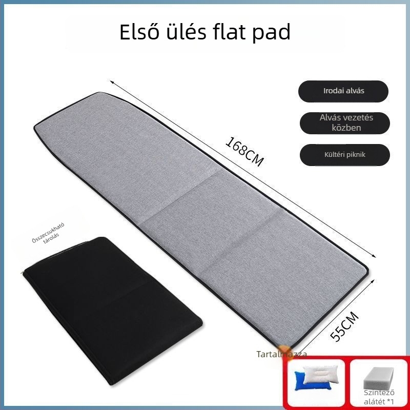 Összecsukható autós alvó matrac utasok számára, sík utazóágy az autóban, pumpálás nélkül