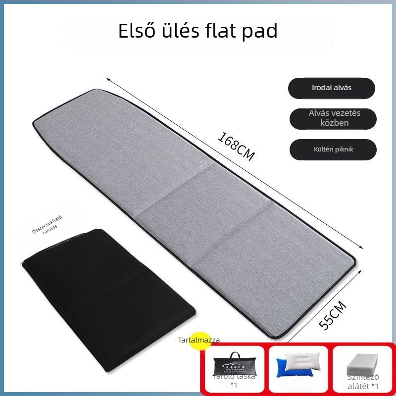 Összecsukható autós alvó matrac utasok számára, sík utazóágy az autóban, pumpálás nélkül