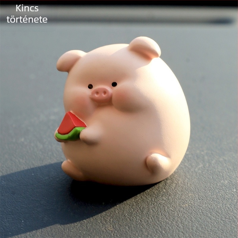 Miniasztali dísz Pig You Happy Duck — rajzfilmszerű rezin szobor, IP-engedélyezett