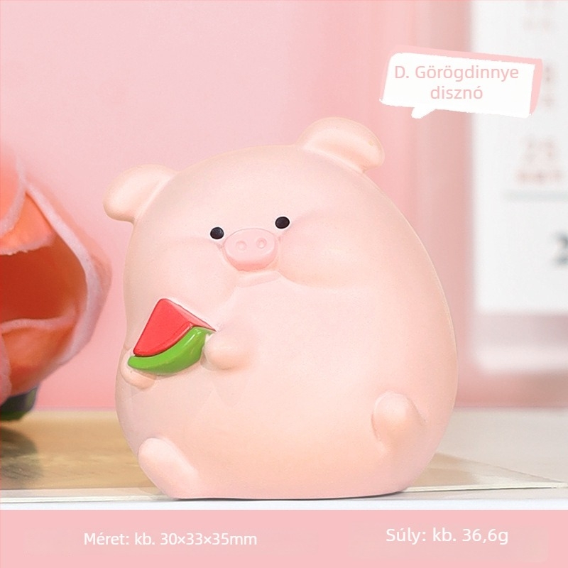 Miniasztali dísz Pig You Happy Duck — rajzfilmszerű rezin szobor, IP-engedélyezett