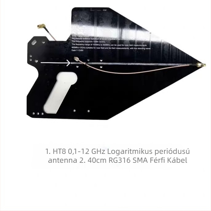 HT8 Logaritmikus periódusú antenna 0.1-12 GHz a magas pontosságú pozicionáláshoz és iránymeghatározáshoz, EMC antenna spektrum-analizátorhoz