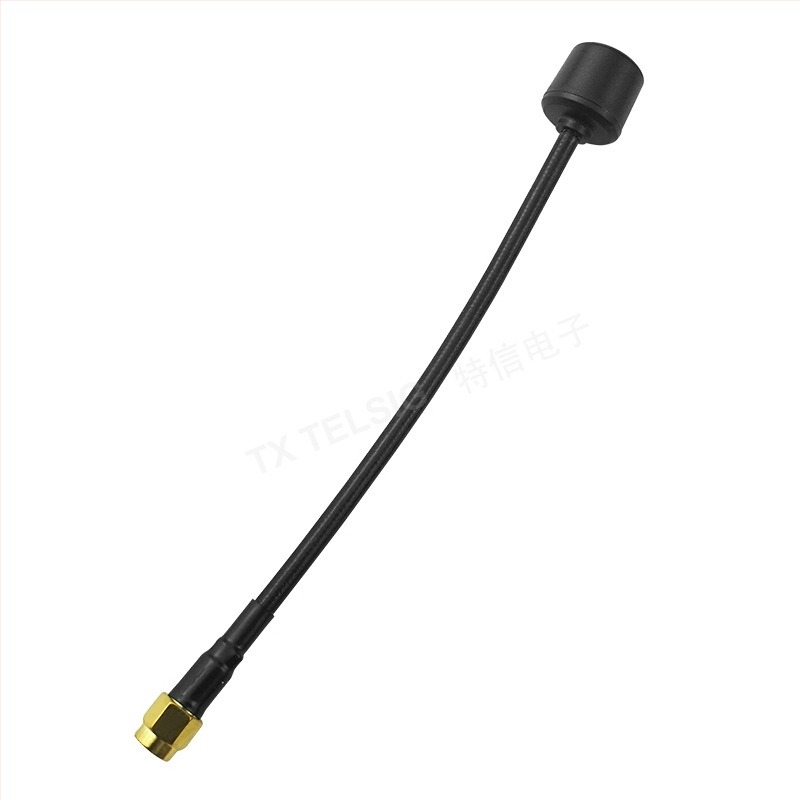 FPV drón antenna, 5.8 GHz, omni irányú, nagy nyereség, belső pin csatlakozó hajlított
