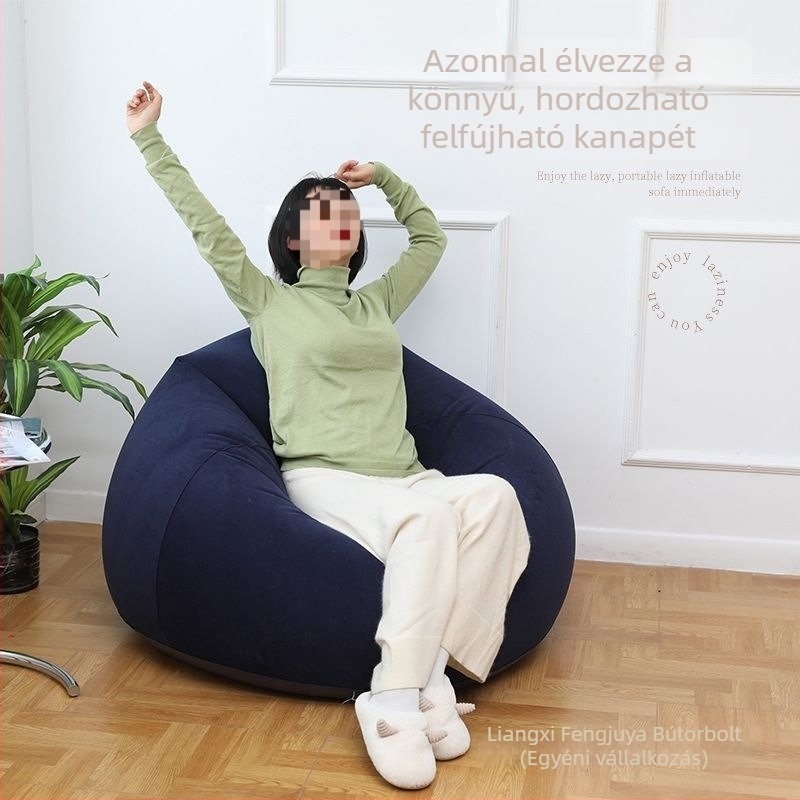 Kültéri felfújható lounge szék – összecsukható, hordozható, külső pumpával, kompozit anyagú felület, egy rétegű felfújható ágy