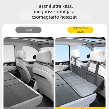 Autóhátsó ülésekhez való ágy-hosszabbító deszka, Silk Flower anyag, Univerzális modell 985, Kopásálló, Automatikus felfújás