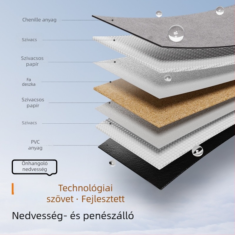 Autó hátsó üléseihez illeszkedő összecsukható hálómatrac — univerzális; PVC és Snowny velvet anyagok; 325 kg terhelhetőség; pumpa nélkül