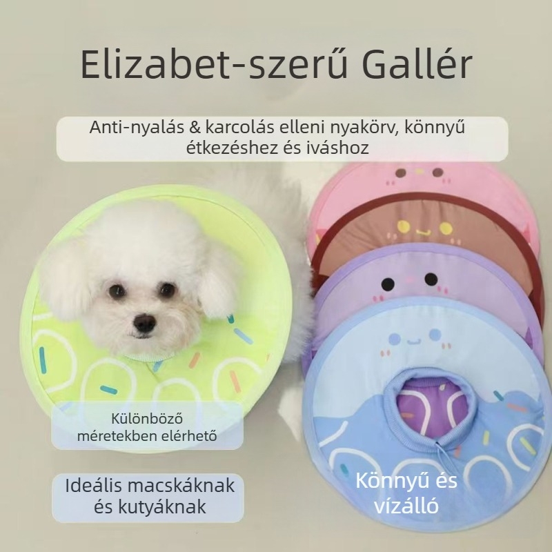 PAWLUX Elizabethán gallér háziállatoknak – poliészter, univerzális, japán-koreai stílus
