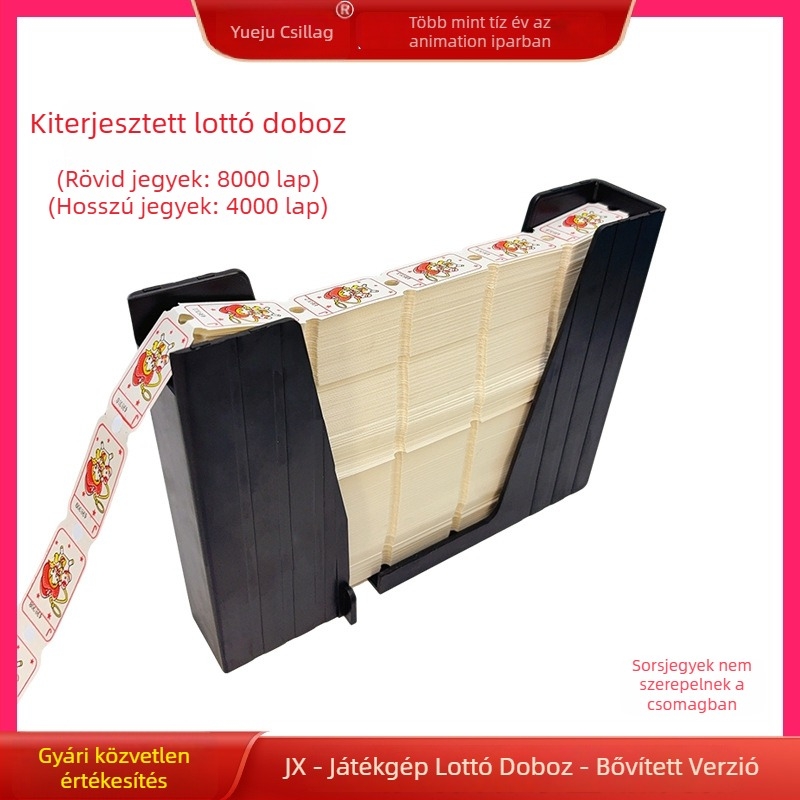 Lottó papír tároló doboz arcade géphez — Anyag: műanyag, Súly: 0,3 kg, Modell: Lottery box, Kompatibilis arcade gépekkel