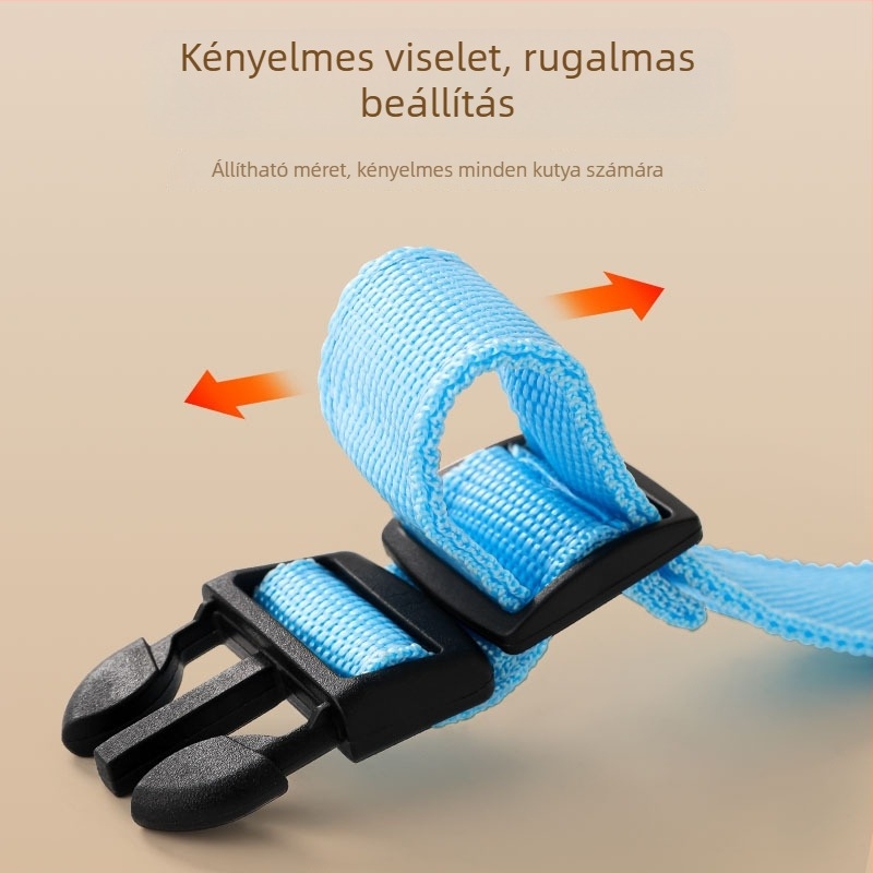 LED világító anti-eltűnés kutyanyakörv éjszakai sétákhoz, műanyagból, egyszínű mintával, univerzális illeszkedés, minden évszakhoz
