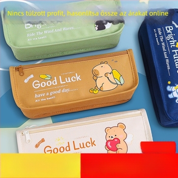 Nagy kapacitású tolltartó, Oxford anyag, koreai stílus, uniszex, luxus hatás — Golden Silk Bag Factory