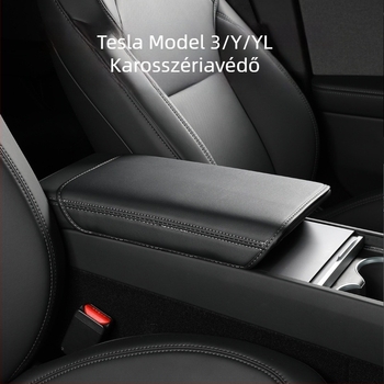 N3 bőr középső kartámasz fedél Tesla Model 3/Y-hoz