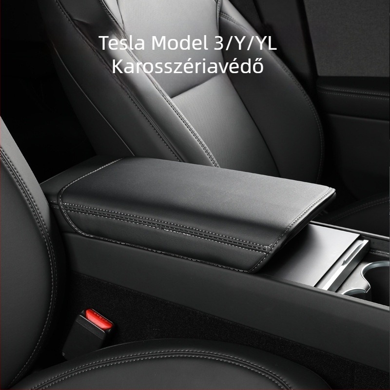 N3 bőr középső kartámasz fedél Tesla Model 3/Y-hoz