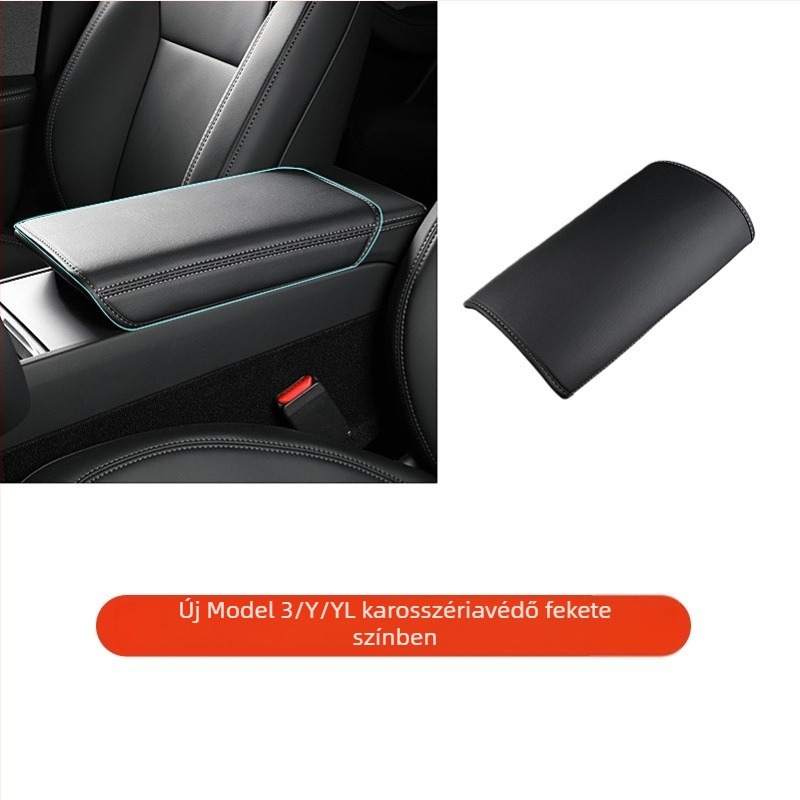 N3 bőr középső kartámasz fedél Tesla Model 3/Y-hoz