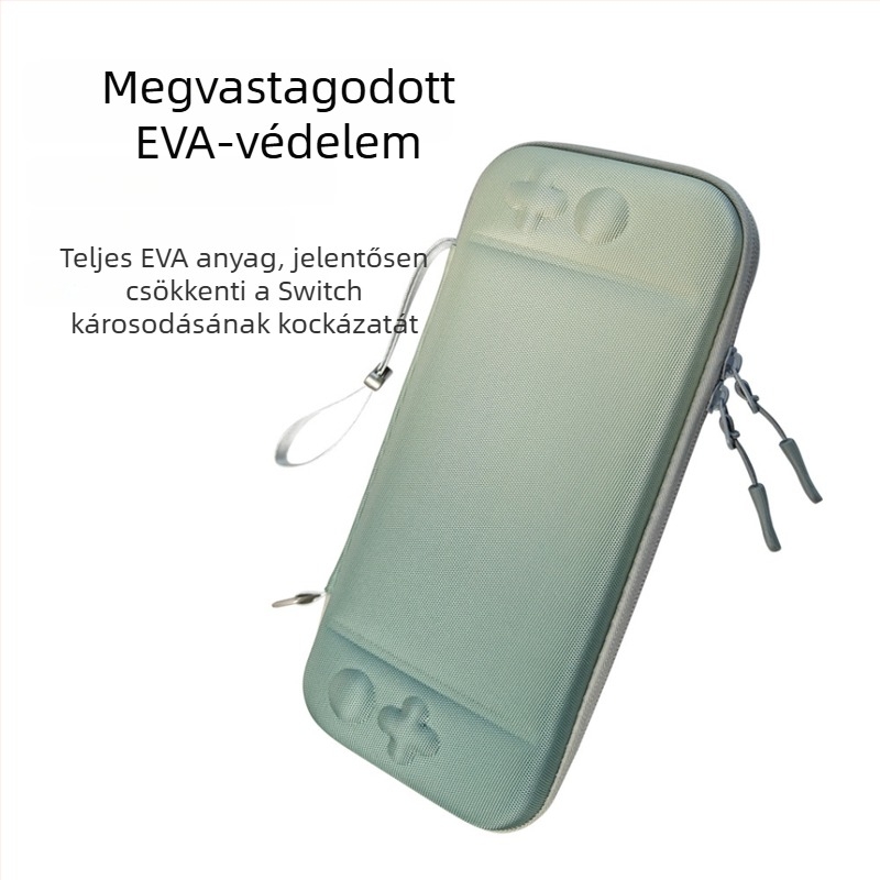 Nintendo Switch OLED tároló táska gradiens EVA merev burkolattal és Oxford anyaggal, cipzáras záródás, hordozható védőtok, 211 g