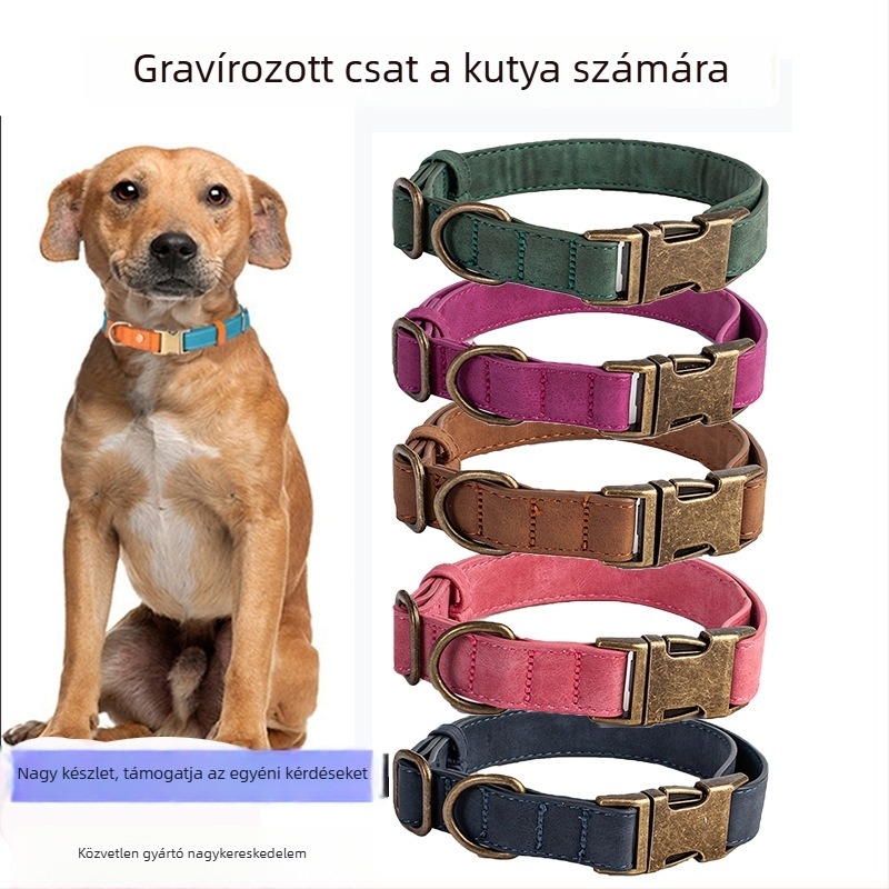 Kutyanyakörv műbőrből készült, mindennapi stílus, egész éves használatra