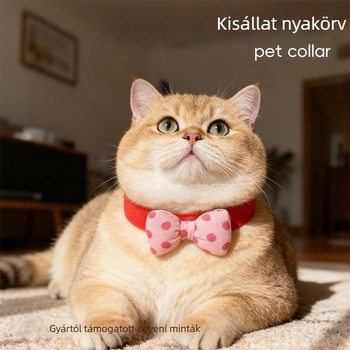 Háziállat-sál és bib monokróm mintával, öntapadós Velcro, univerzális illeszkedés, lezser stílus