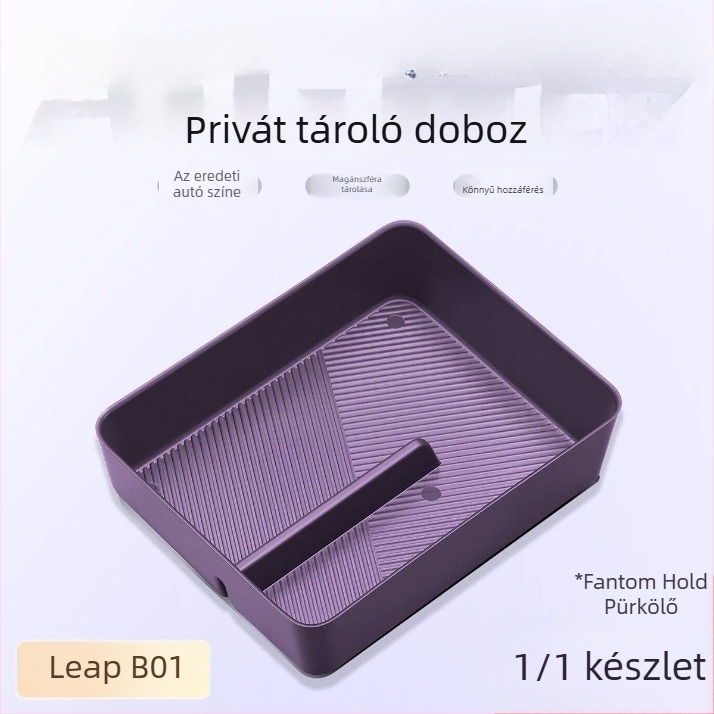Leapmotor B01/B10 középkonzol tárolóbox, könyöktámaszhoz tartozó tároló, belső autó tároló, magánéletvédelmi módosítás