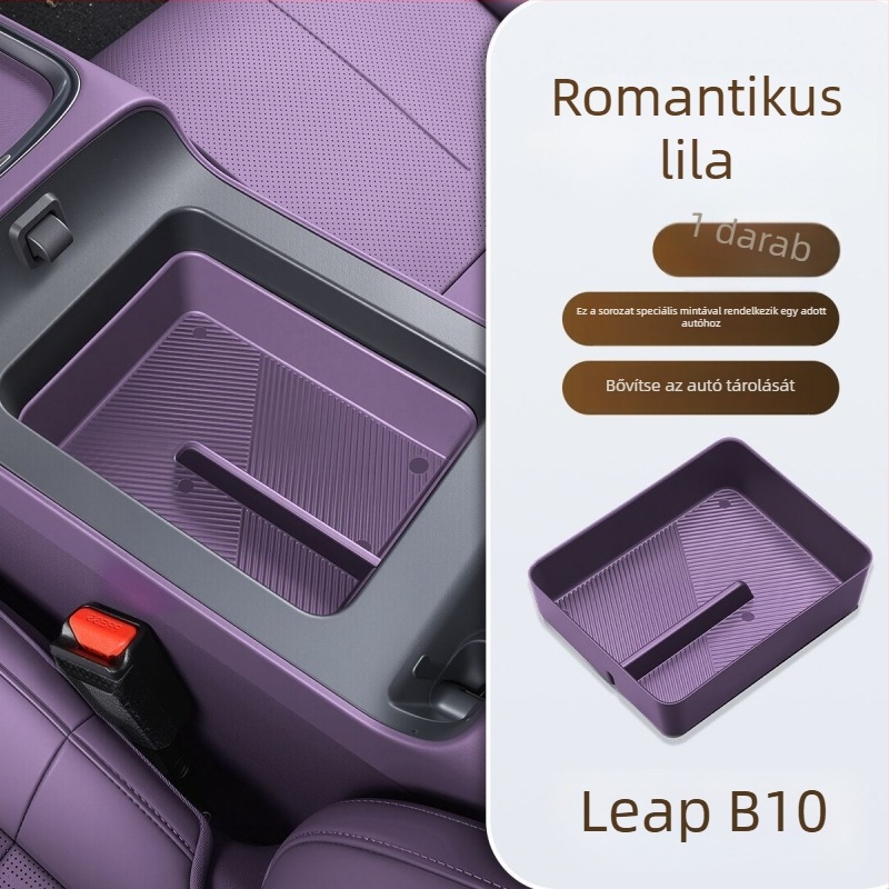 Leapmotor B01/B10 középkonzol tárolóbox, könyöktámaszhoz tartozó tároló, belső autó tároló, magánéletvédelmi módosítás