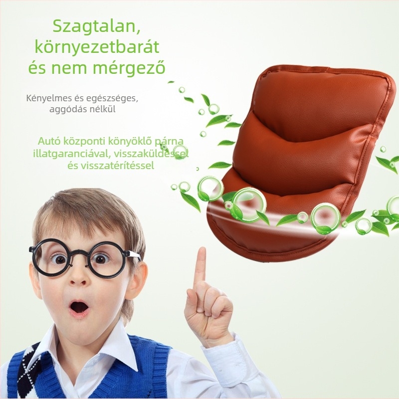 Bőr kartámasz párna, vastagodott kialakítás, nyomtatott logóval, 110 g