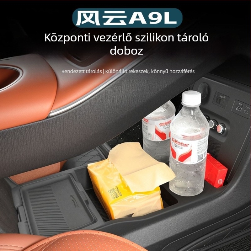 Szilikonból készült csúszásmentes belső rész a középkonzol alsó tárolórekeszéhez, vízálló, Fengyun A9L-kompatibilis