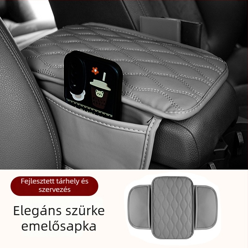 Bőr autó kartámasz doboz matrac, multifunkcionális tároló rekesszel, univerzális illeszkedés, testreszabás elérhető