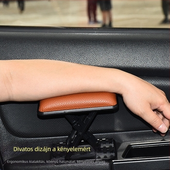 Autó karrvédő párna bőrrel, univerzális magasság növelő, középső kartámasz rekesz (Márka Keanyue, Modell KF02, Anyag Bőr, Tömeg 100 g)