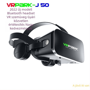 VRPARK-J50 Okos VR szemüveg 3D játékokkal, Bluetooth fülhallgatóval, panoráma VR és mozgáskövetés