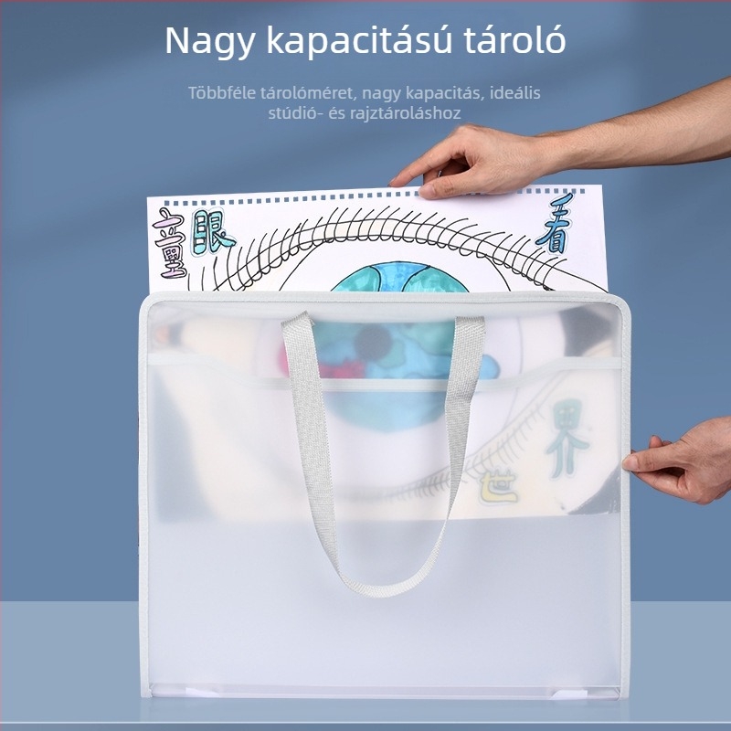 4K tote táska, művészeti portfólió tároló táska, 8K nagy kapacitású diák vázlatgyűjtemény