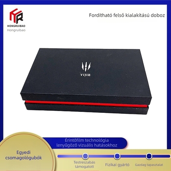 Ajándékdoboz Heaven and Earth fedéllel, UV nyomtatás, nyomtatott logó, papír