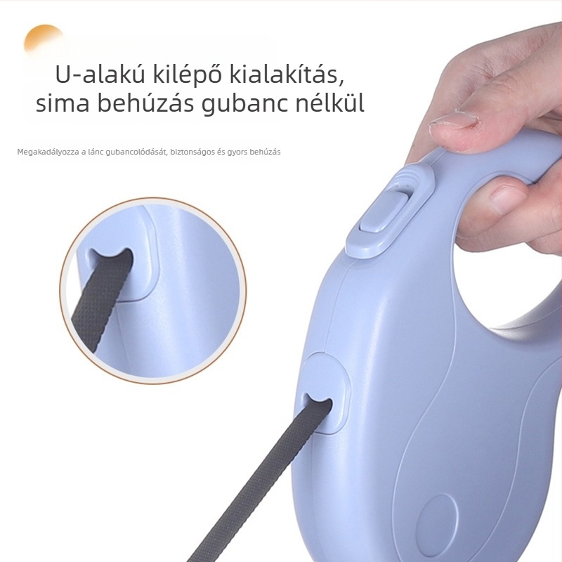 Automatikus kihúzható póráz háziállatok számára, kis- és közepes testű kutyáknak és macskáknak, kültéri sétára, 3/5/8 m hosszban