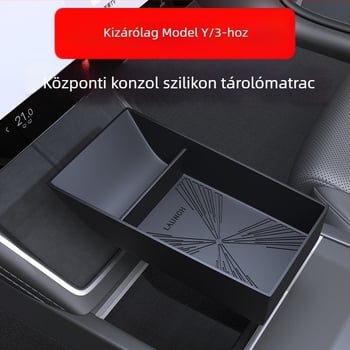 Szilikon anyagú anti-slip tárolórekesz párna a Tesla Model Y3 központi konzolához