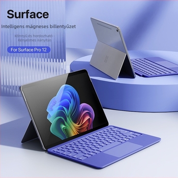 Microsoft Surface Pro tabletához mágneses Bluetooth billentyűzet RGB háttérvilágítással
