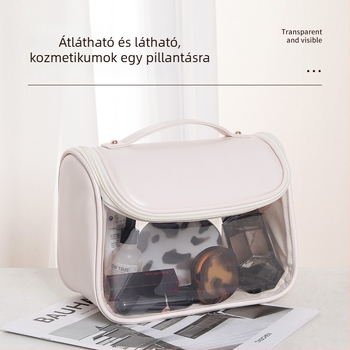 Sminktáska - TPU kocka alakú, vízálló, modern minimalist stílus, utazáshoz és smink tároláshoz