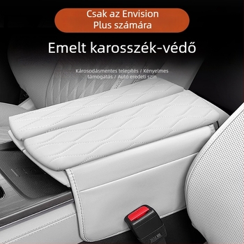 Bőr központi kartámasz védőburkolat az Envision Plus-hoz, magasságot növelő párnával és tároló zsebbel, testreszabható