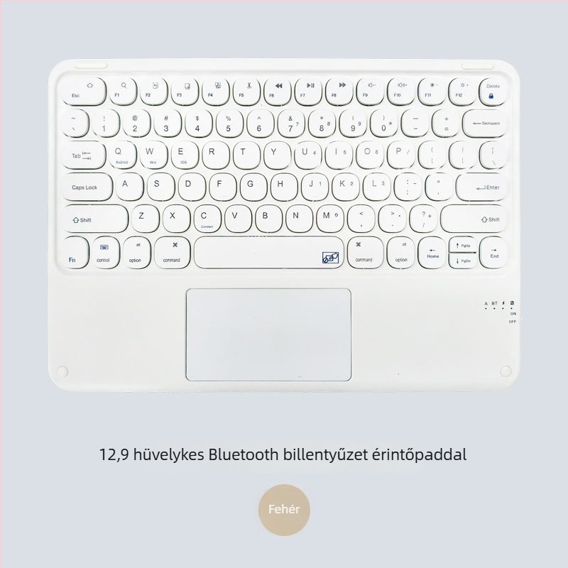 Bluetooth billentyűzet laptophoz és tabletához, 12,9 hüvelyk, ultra vékony, vezeték nélküli, hordozható, light punk stílusban