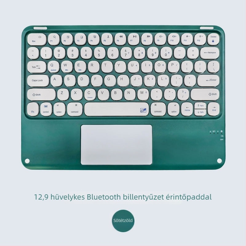 Bluetooth billentyűzet laptophoz és tabletához, 12,9 hüvelyk, ultra vékony, vezeték nélküli, hordozható, light punk stílusban
