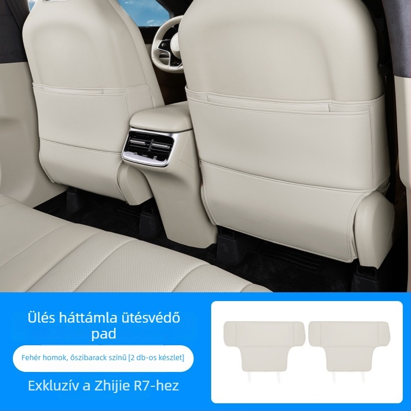 Zhijie R7 ülésvédő minden évszakra: Tenganda, Nappa bőr, juh gyapjú töltet, autómárka logó minta, minimalist belső dekoráció