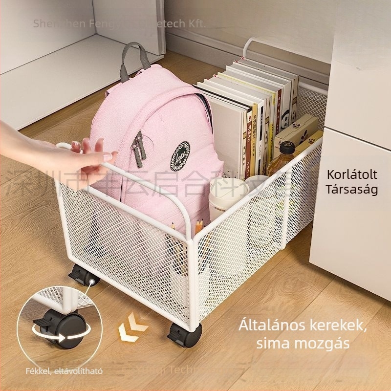 Íróasztal alatti könyves tároló doboz, mozgatható, papíralapú anyagból, kapacitás 1000 L vagy több