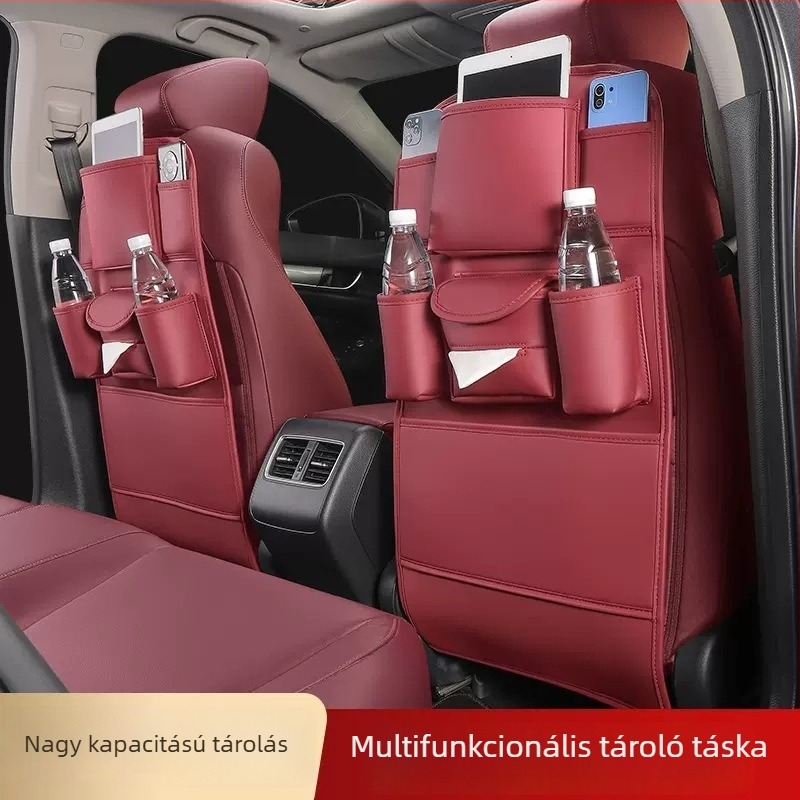 Autó hátsó ülés szervező - Napa bőr, négyévszakos univerzális típus, márka Yibo, nyomtatott logó: Igen