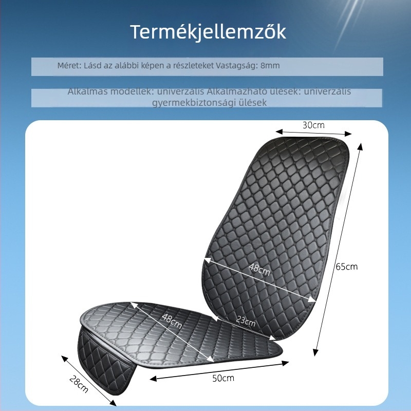 Csúszásmentes matrac autógyermeküléshez, bőr, univerzális, vastított, védő párna