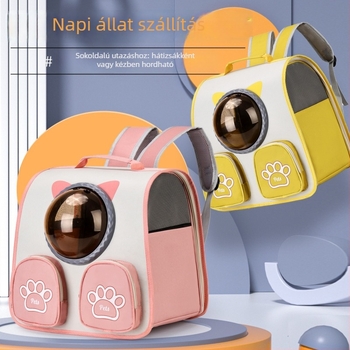 Macskás hátizsák – Nylon, geometriai minta, összecsukható, hordozható