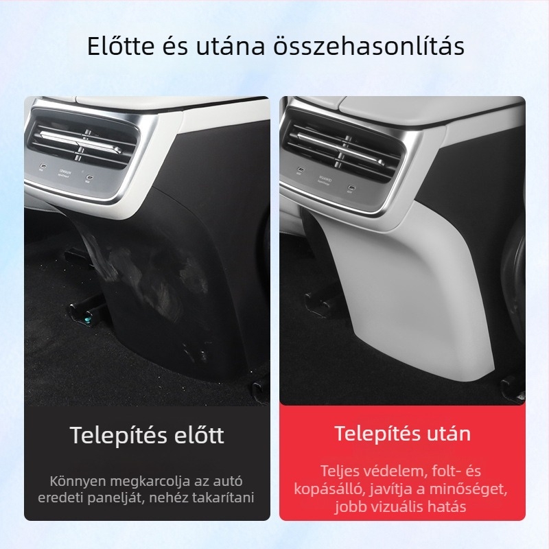 Hátsó anti-kopogó párna S7-hez, beltéri autó módosítás, ragasztó, Night Shark, ABS festett anyag, minden évszakra