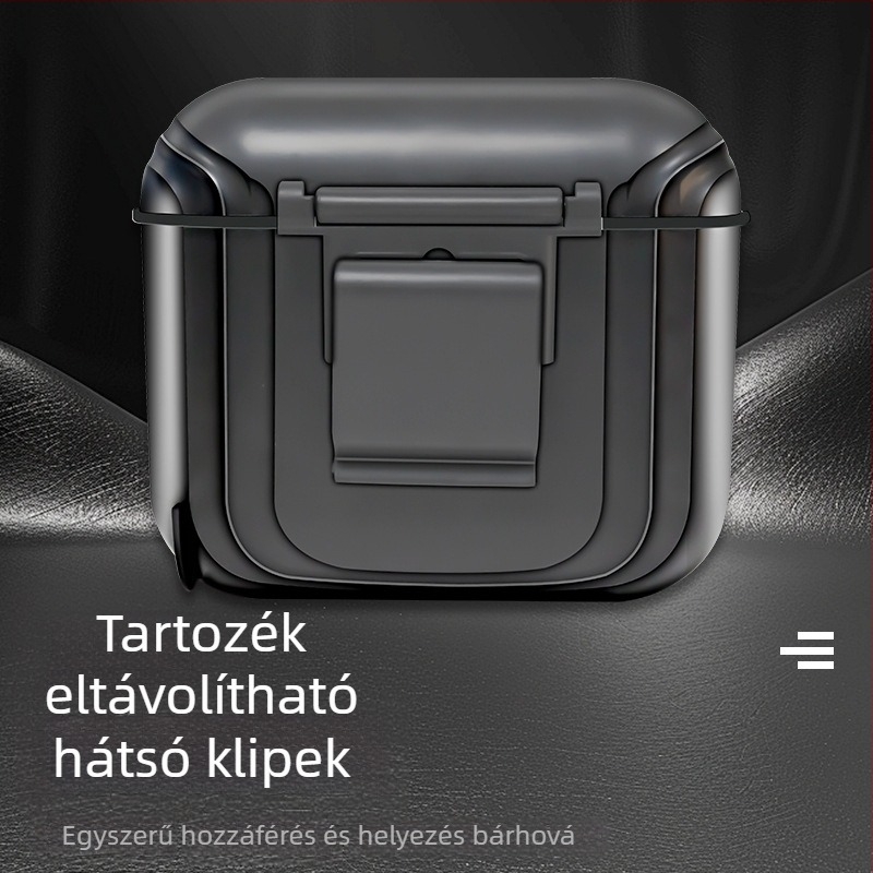 Autóba való 2L műanyag függő szemetes, oldalajtóhoz vagy hátsó üléshez rögzíthető, vízálló, logóval testreszabható